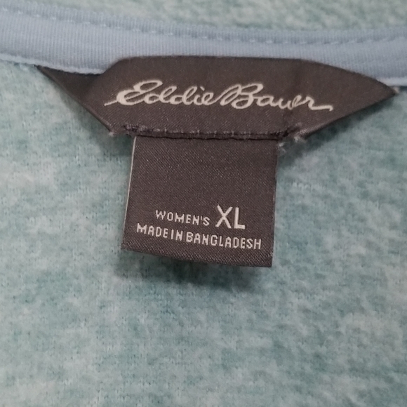 Eddie Bauer Blue 1/4 Zip Fleece - Picture 2 of 4